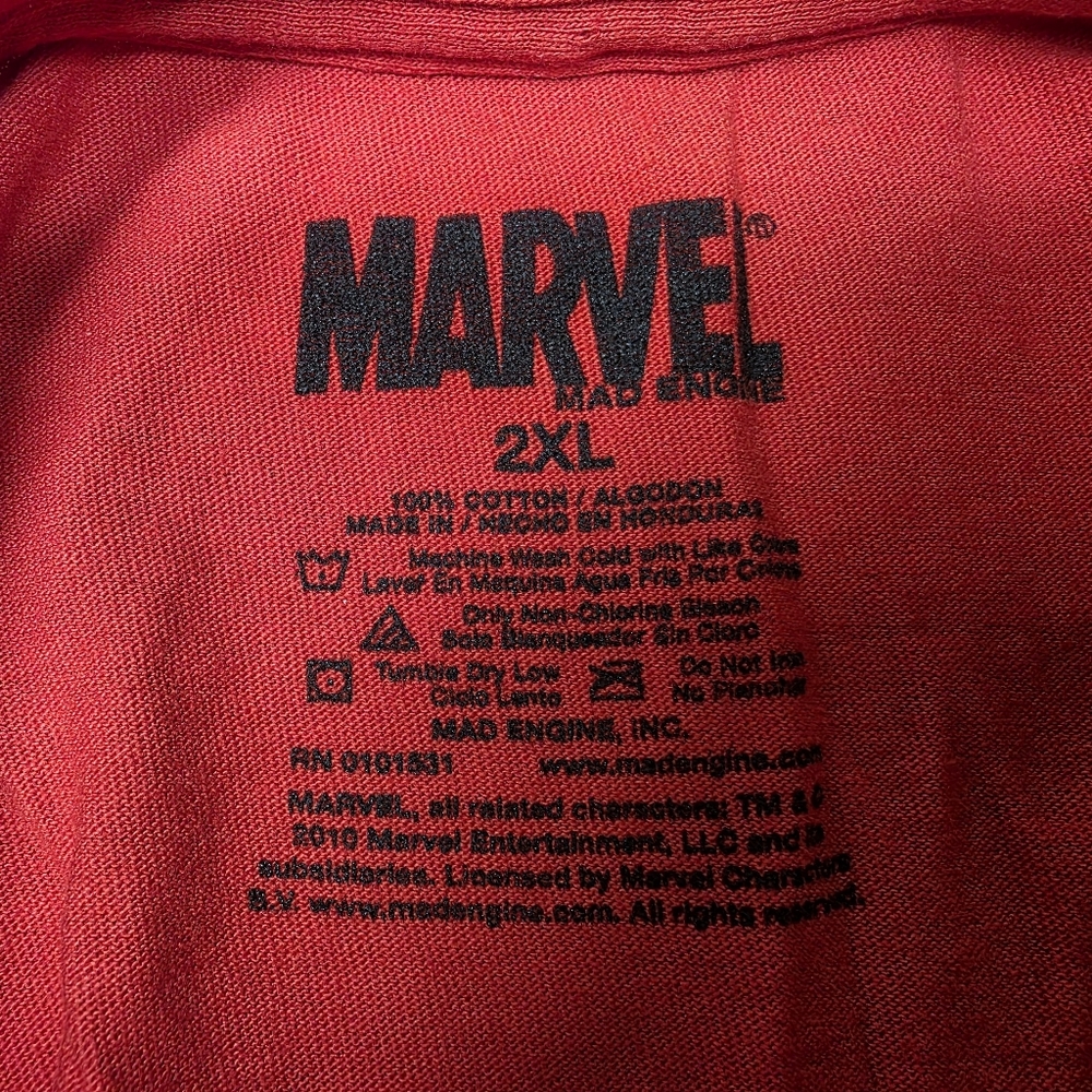 Spider Man Mad Engine Red Blue T-Shirt Mens 2XL Marvel Comics Graphic Honduras - Picture 5 of 5